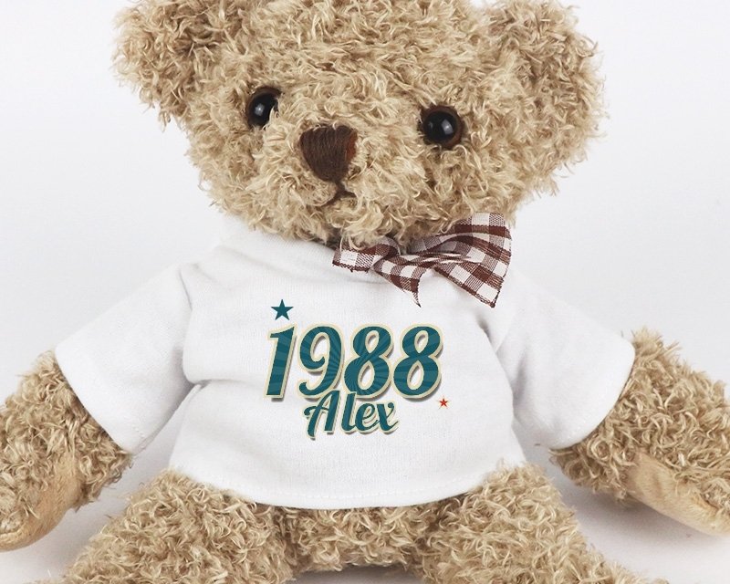 peluche ourson année homme né en 1988