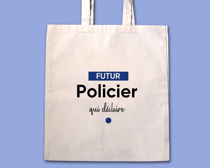 Tote bag personnalisable - Futur policier