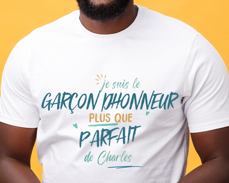 T-Shirt homme personnalisé : Garçon d'honneur le plus...