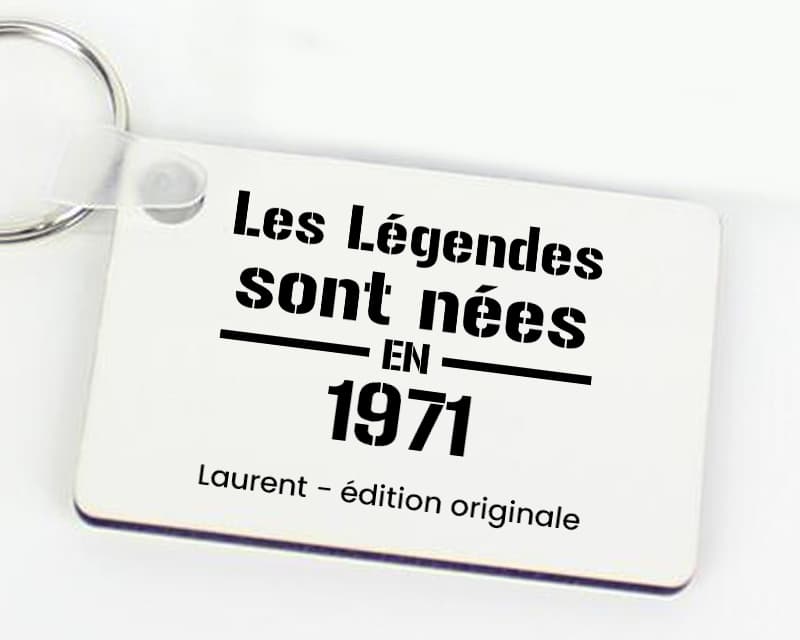 Porte-clés personnalisé - Les Légendes sont nées en 1971