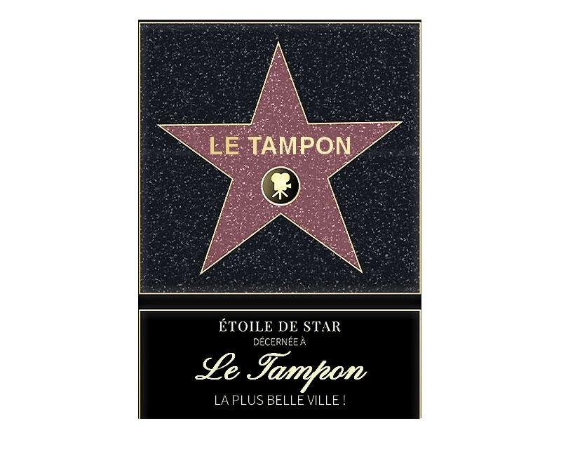 Affiche etoile de star personnalisé Le Tampon