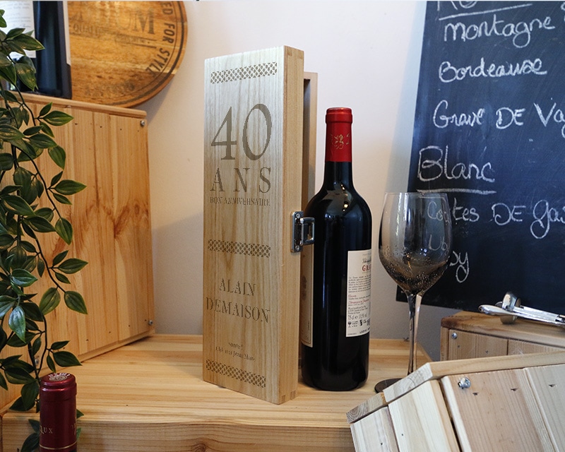 Caisse à vin personnalisable homme 25 ans