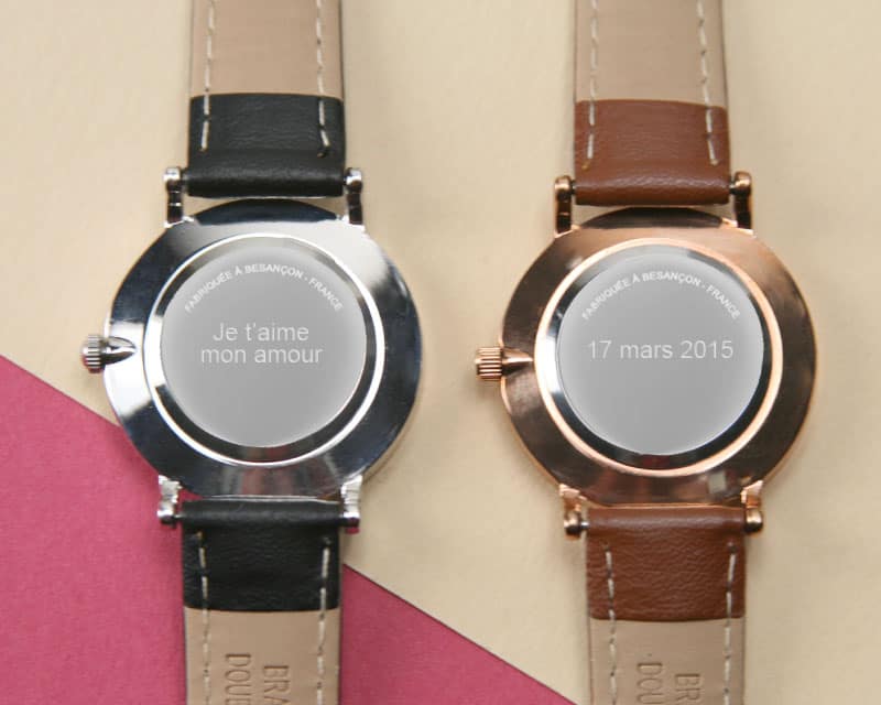 Montre femme message gravé