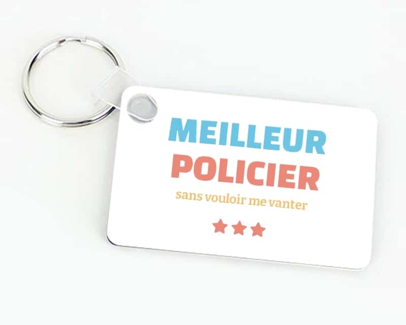 Porte-clés personnalisable - Meilleur Policier