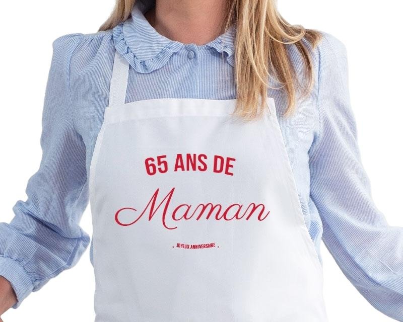 Tablier blanc vintage femme maman 65 ans