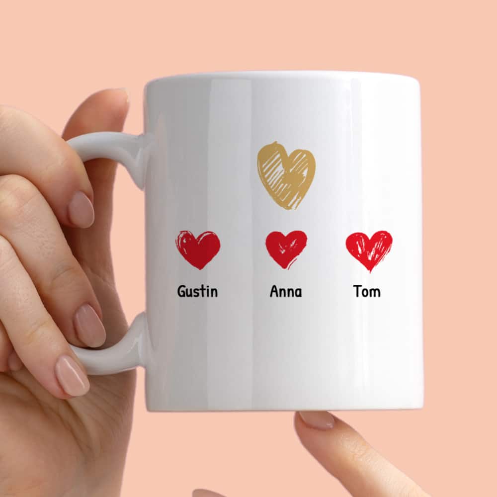 Mug personnalisé - Maman et ses petits coeurs