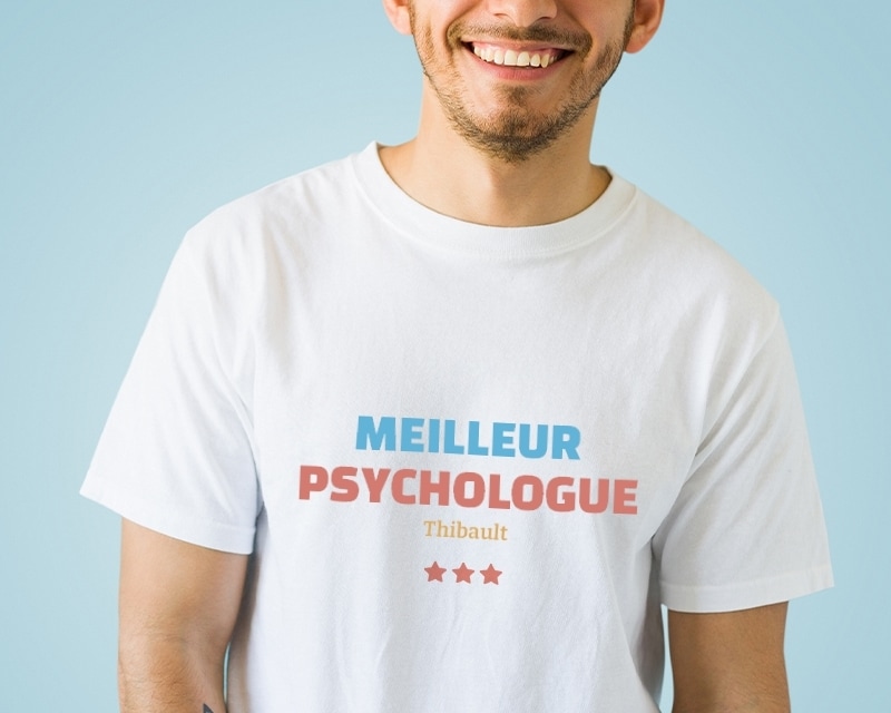 Tee shirt personnalisé homme - Meilleur Psychologue