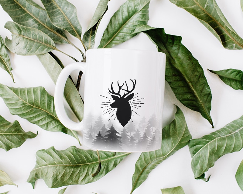 Mug personnalisé message - Cerf