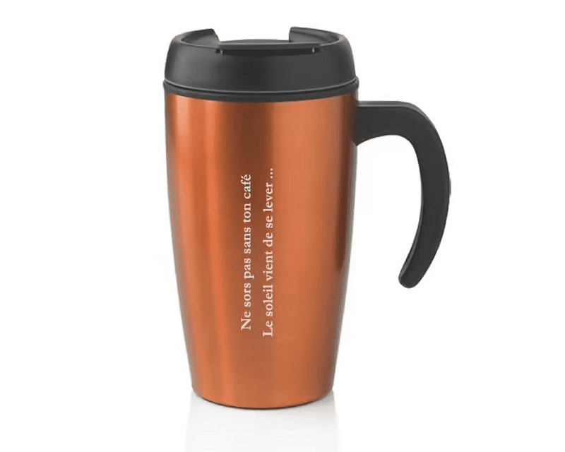 Mug isotherme personnalisé - Message