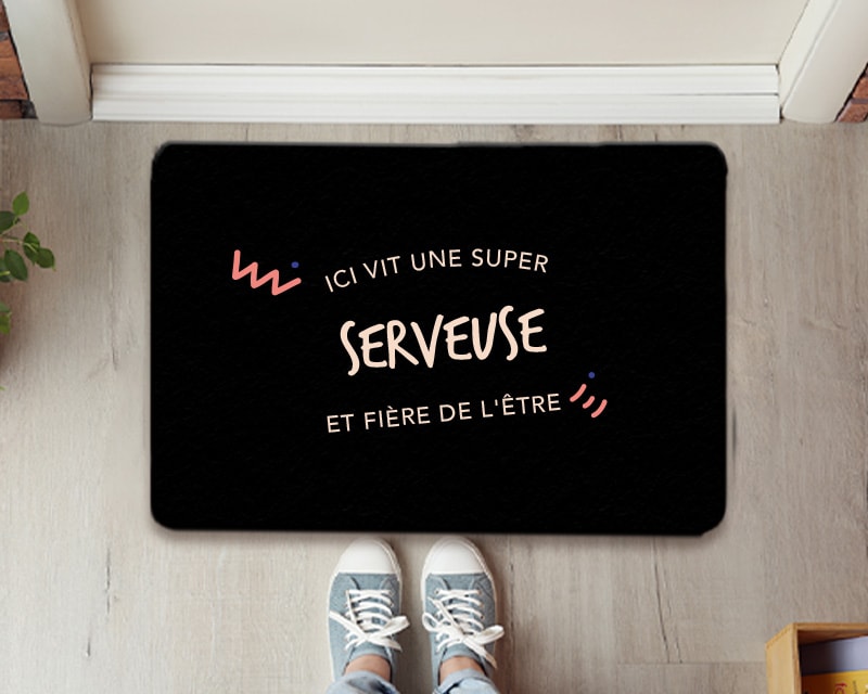 Paillasson personnalisé - Serveuse