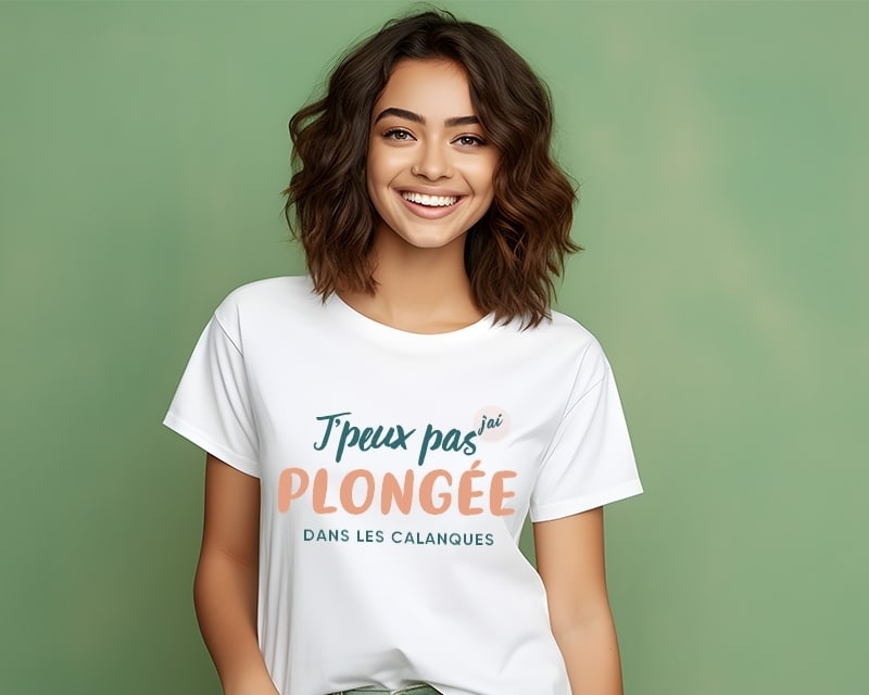 Tee shirt personnalisé femme - J'peux pas j'ai plongée