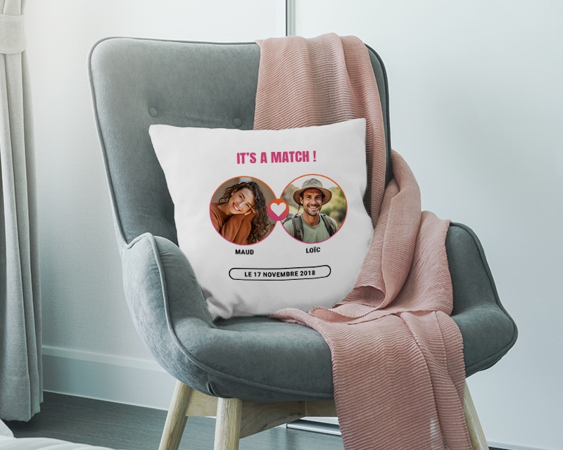 Coussin personnalisé - It's a match