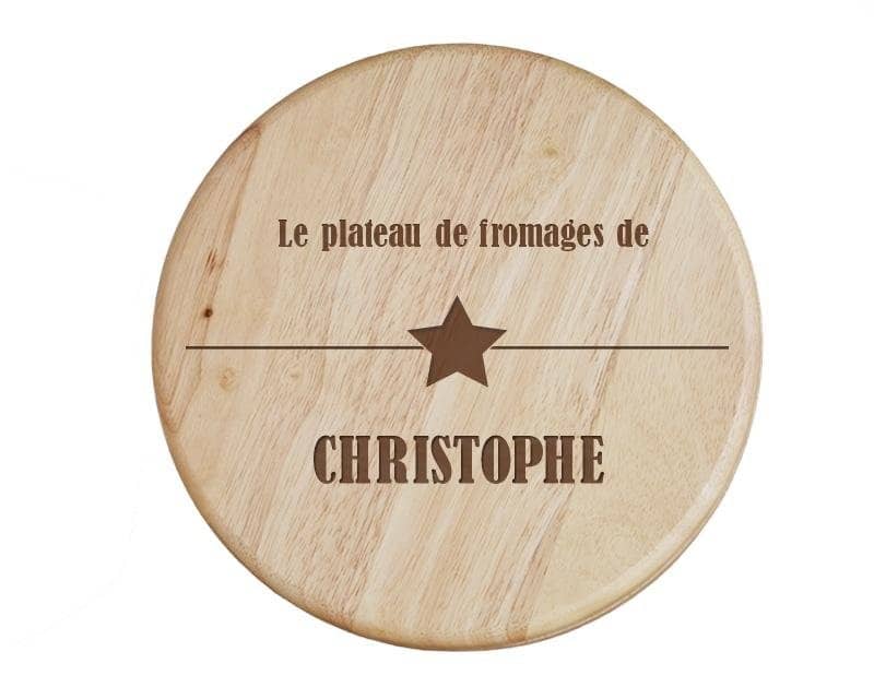 Set à fromage personnalisé pour un Christophe