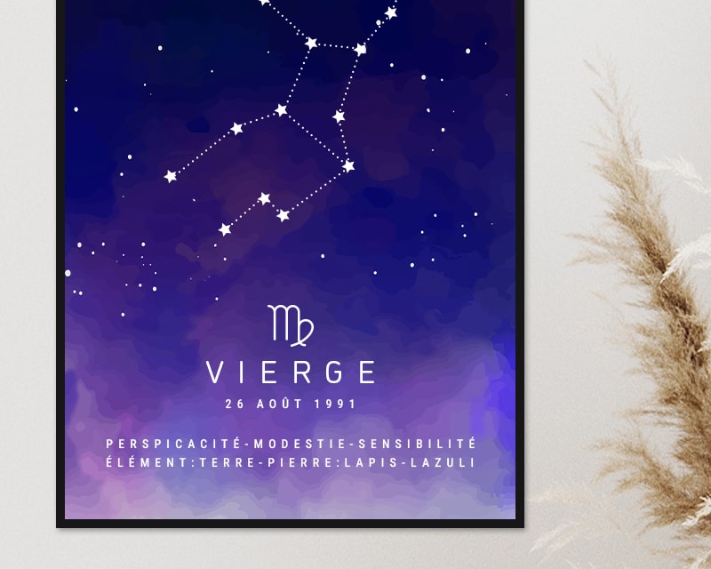 Affiche personnalisée Constellation - Vierge