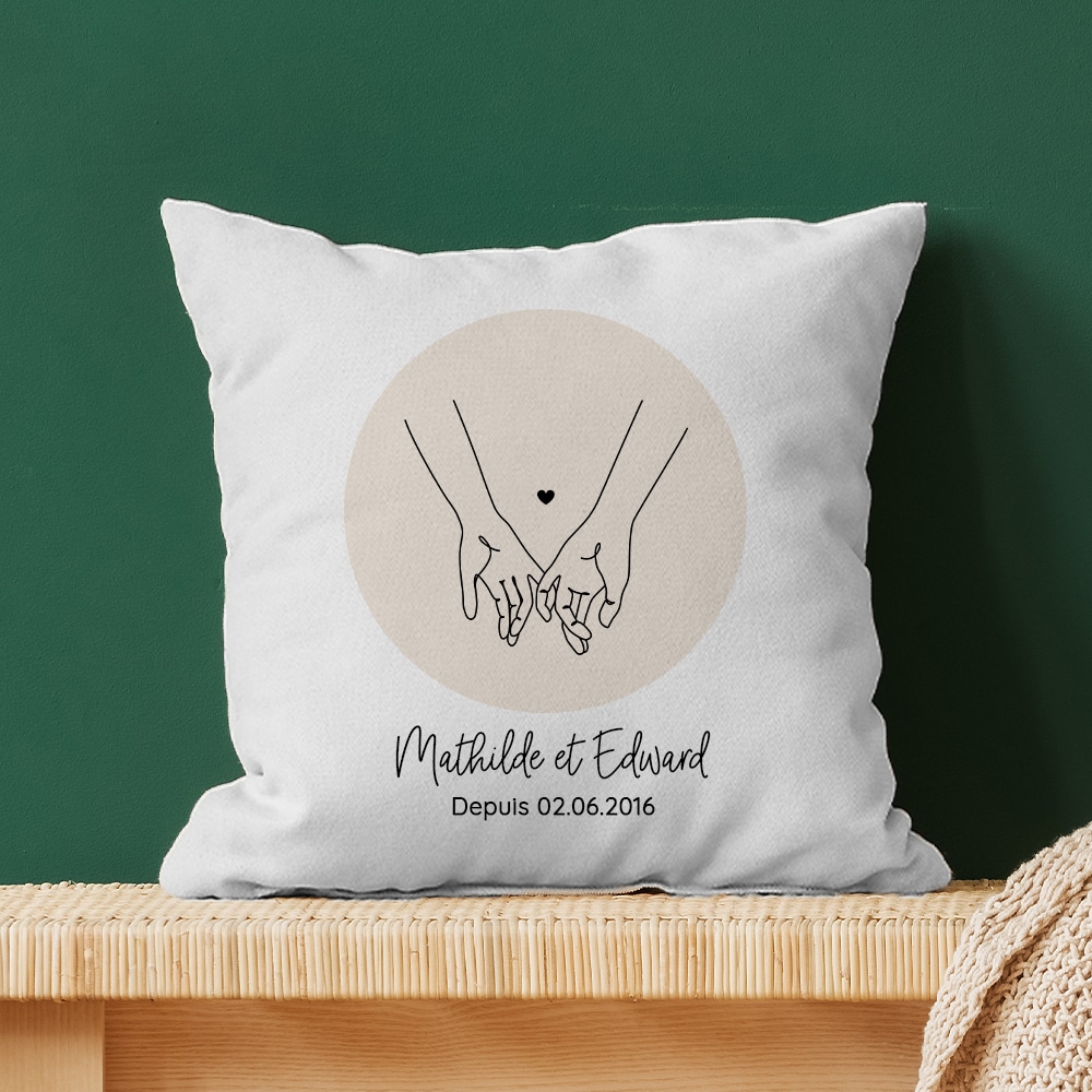 Coussin personnalisé - Dessin au trait