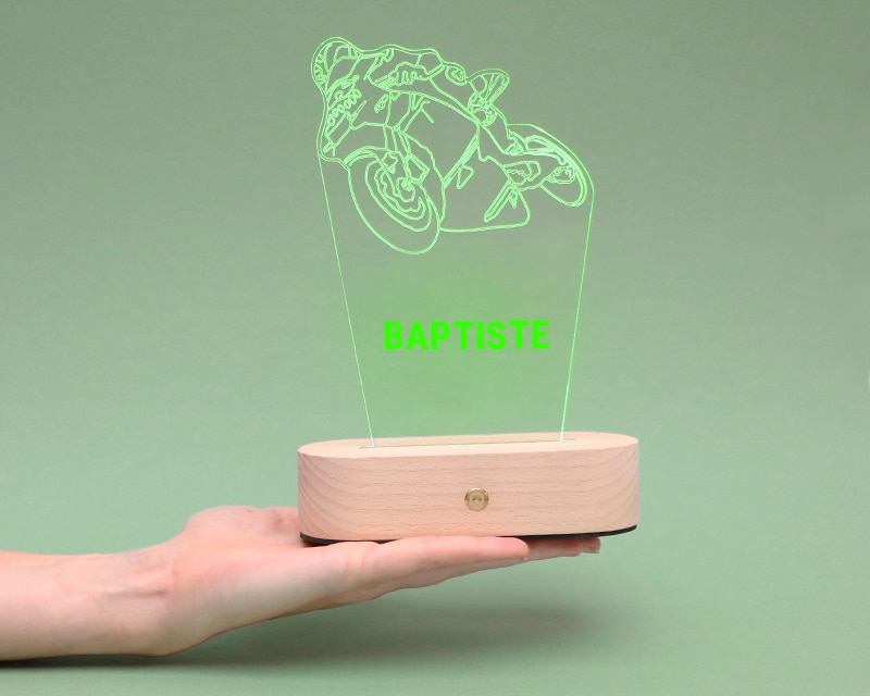 Lampe 3d moto papa 20 ans