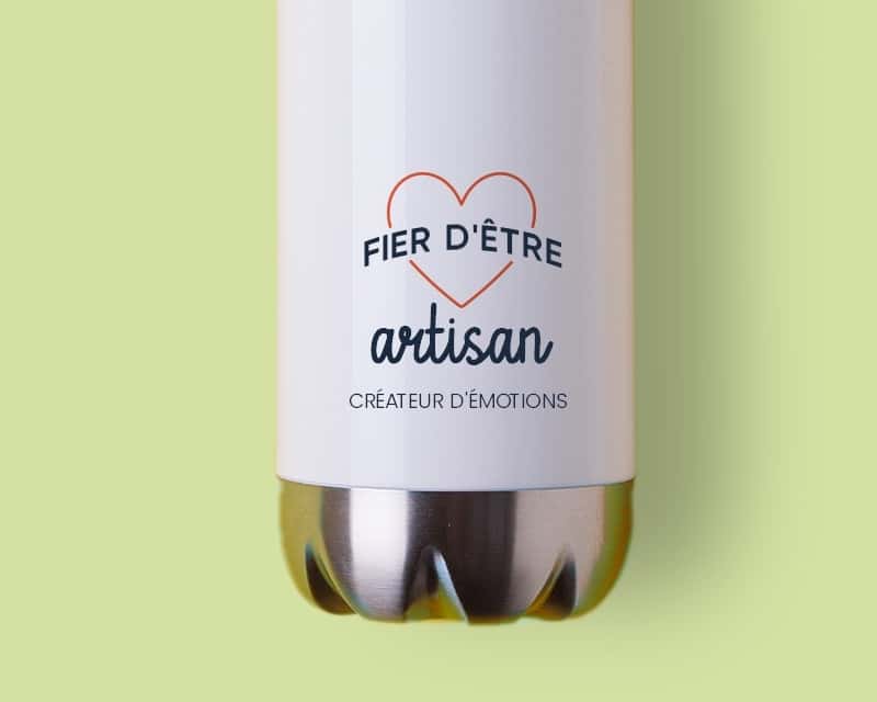 Gourde personnalisable - Fier d'être artisan