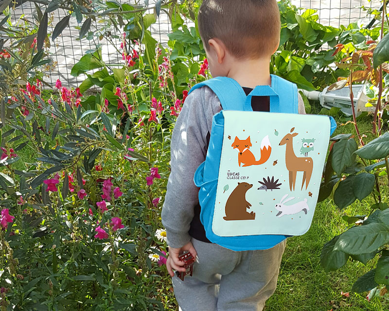 Sac à dos enfant et sa trousse Les amis de la forêt