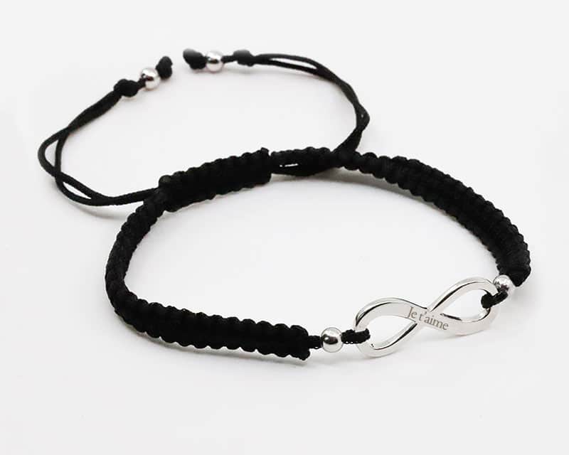 Bracelet infini personnalisé pour Homme - Prénom