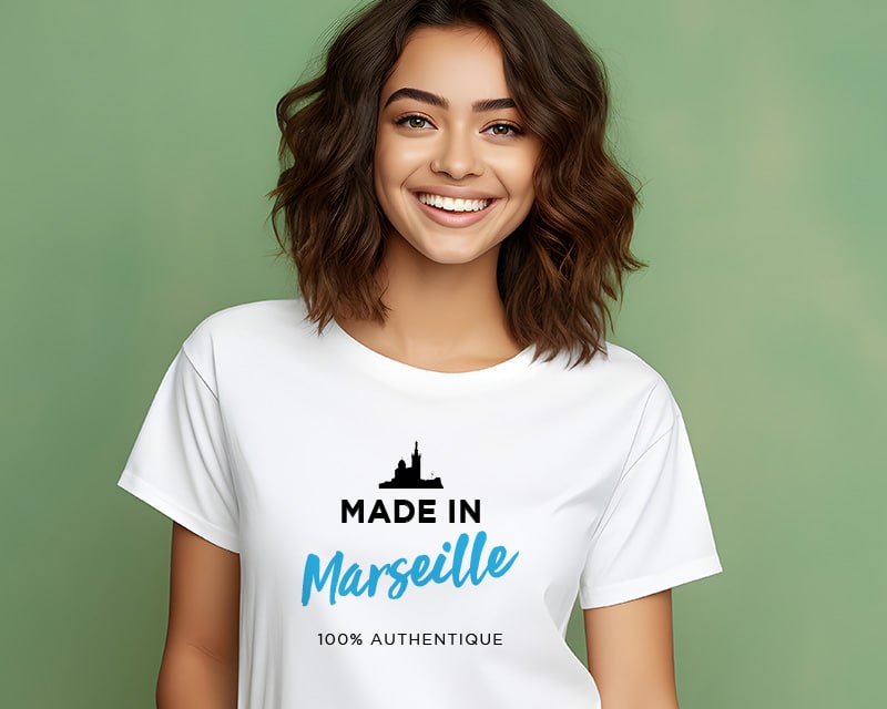 T shirt personnalis pour Femme Made In Marseille Cadeaux