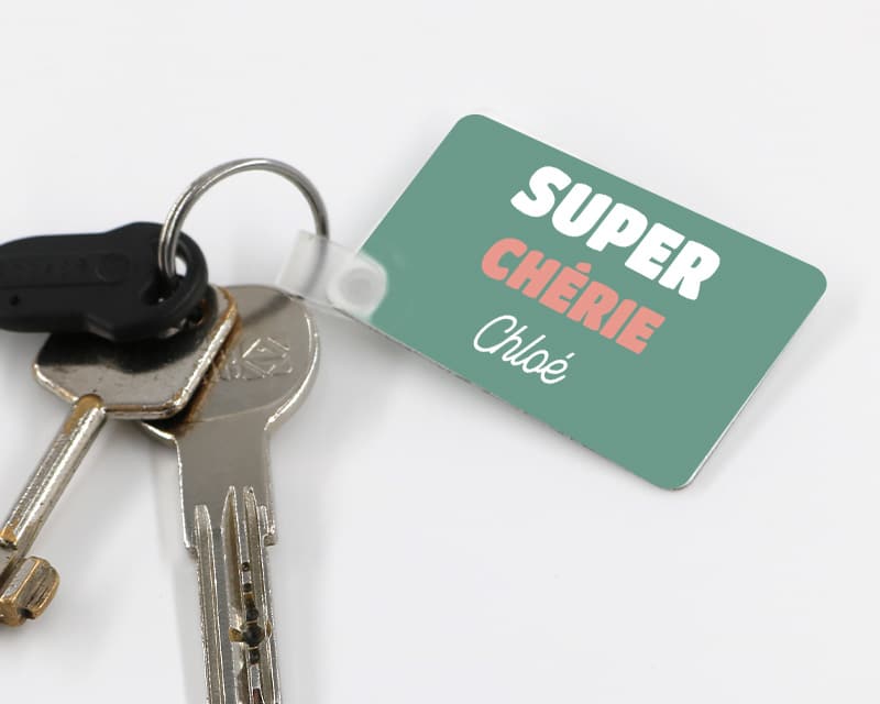 Porte-clé personnalisé - Super Chérie