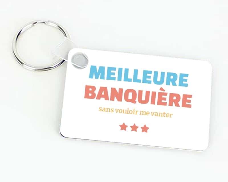 Porte-clés personnalisable - Meilleure Banquière