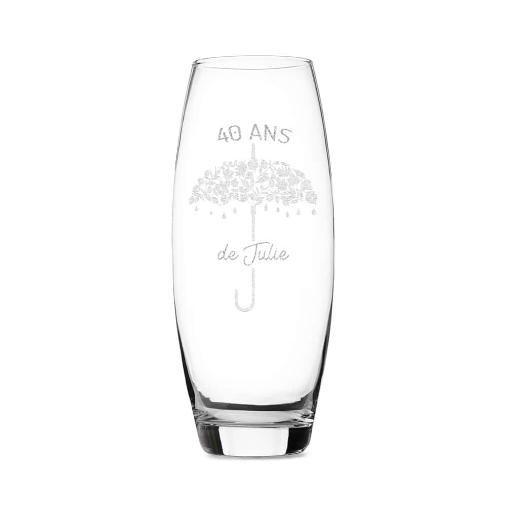 Vase ovale Je T'aime femme 40 ans