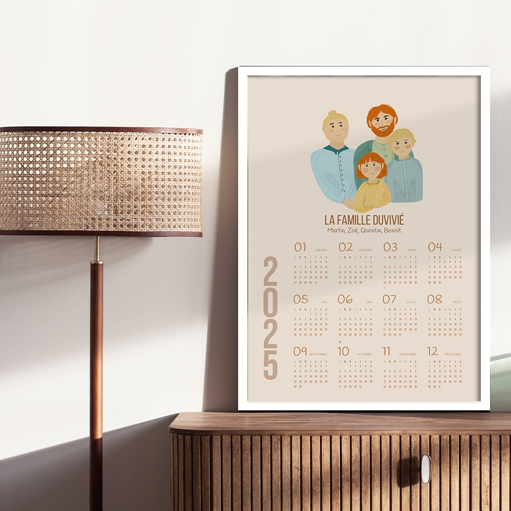 Calendrier personnalisé - Portrait de Famille