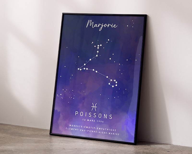 Affiche personnalisée Constellation - Poissons