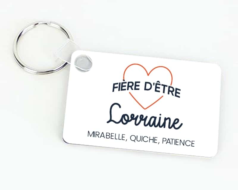 Porte-clés personnalisable - Fière d'être Lorraine