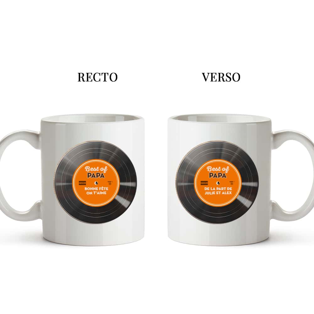 Mug personnalisé - Rétro Vinyle