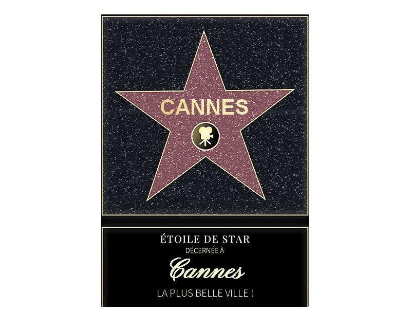 Affiche etoile de star personnalisé Cannes