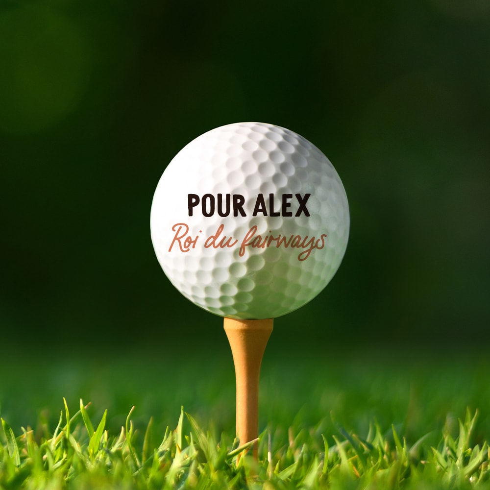 Balles de golf personnalisées (lot de 3) - Message