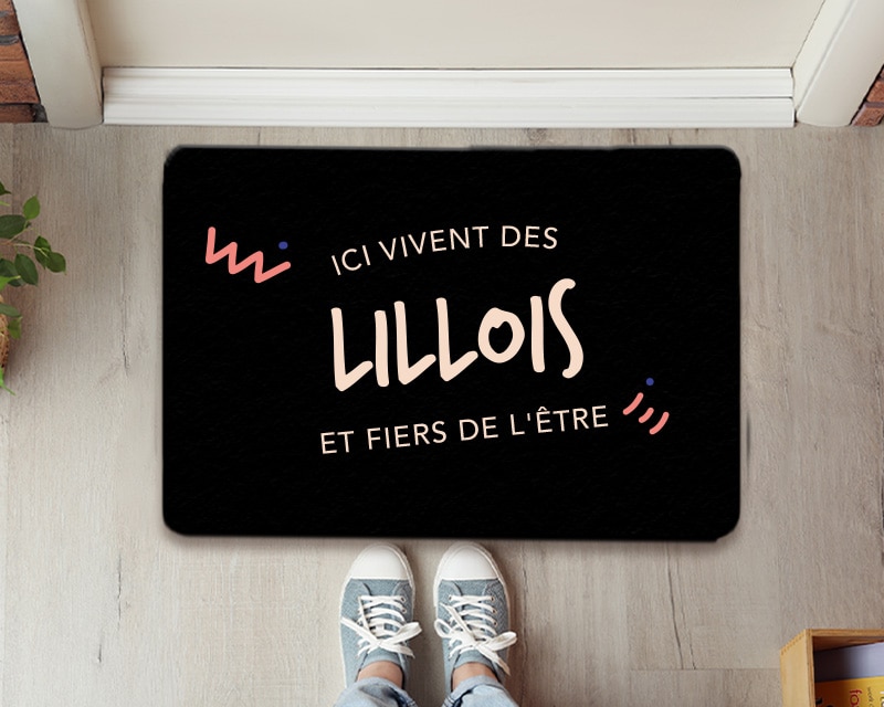 Paillasson personnalisé - Ici vivent des Lillois