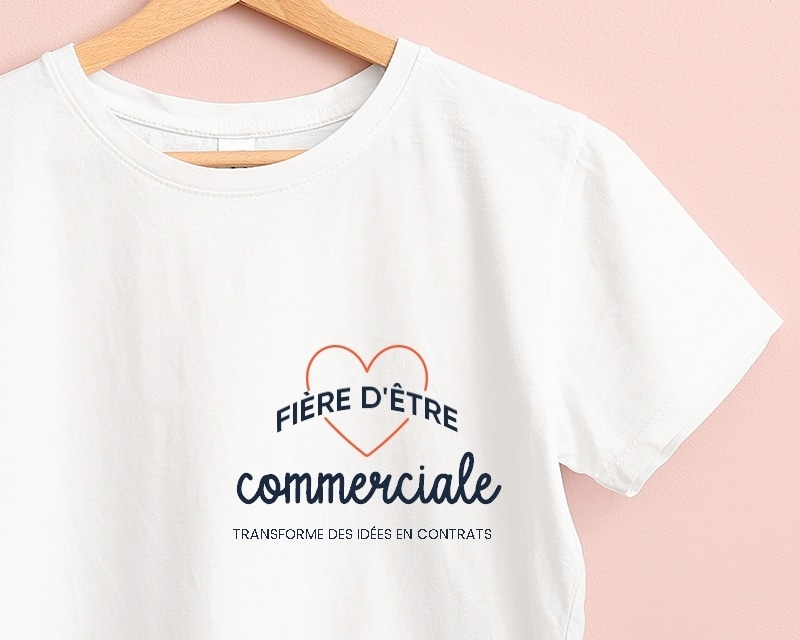 Tee shirt personnalisé femme - Fière d'être commerciale