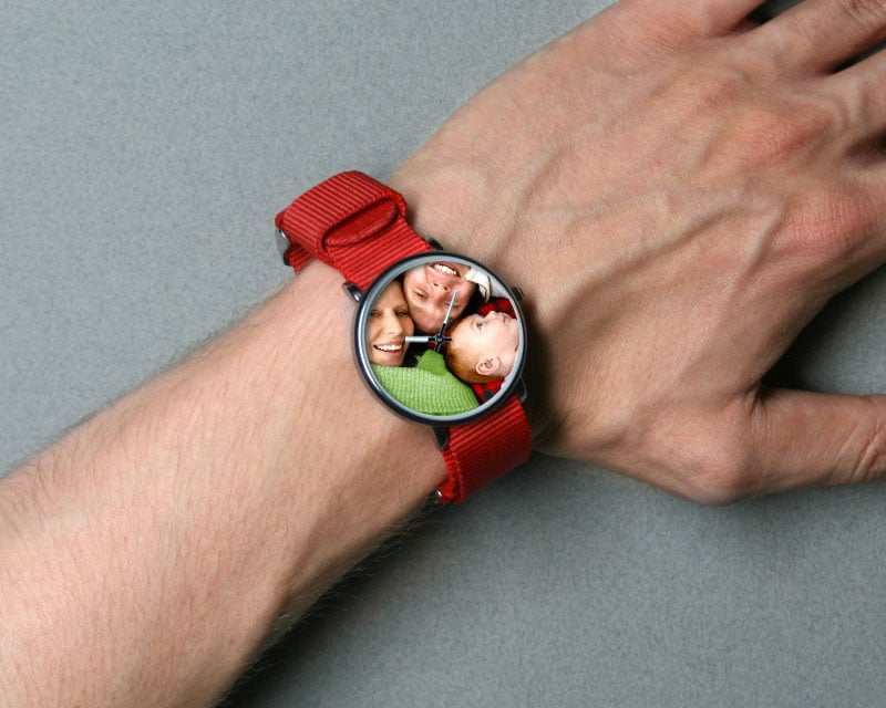 Montre bleu blanc rouge Photo Cadeaux