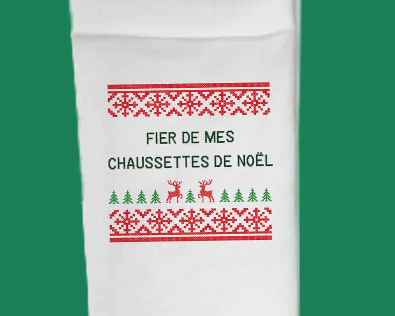 Chaussettes de Noël personnalisées - Message