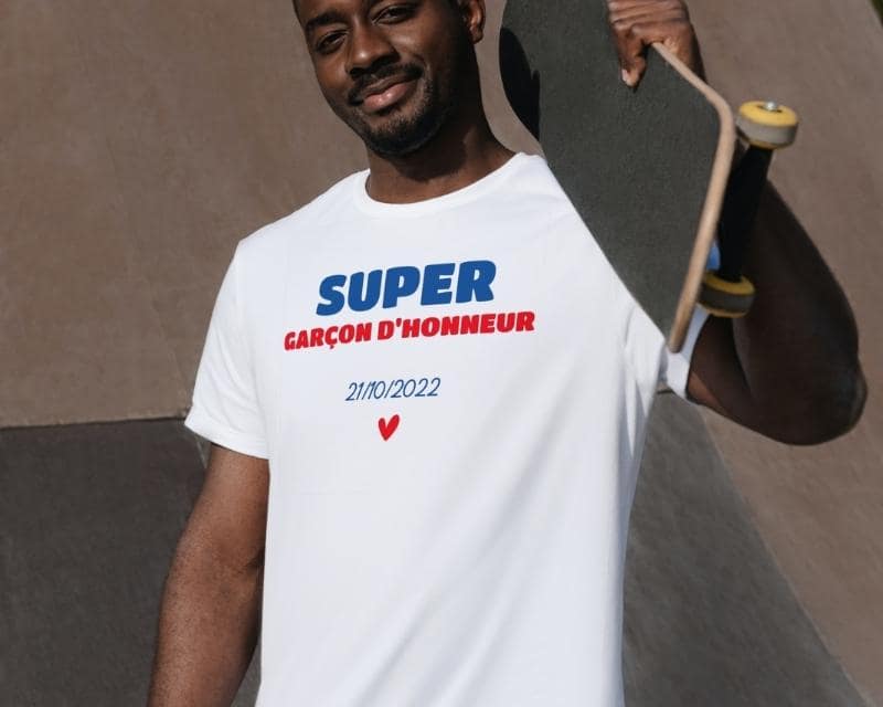 Tee shirt personnalisé homme - Super Garçon d'honneur