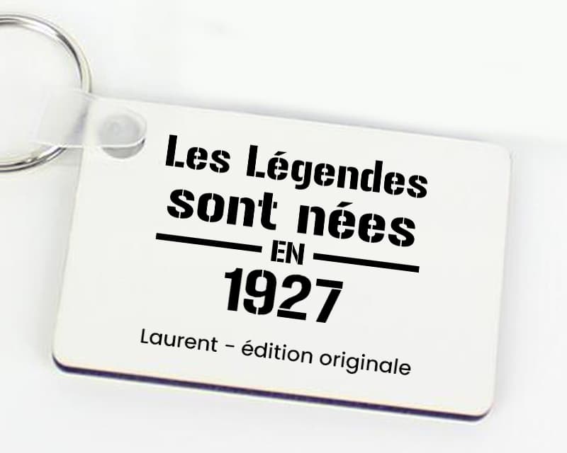 Porte-clés personnalisé - Les Légendes sont nées en 1927