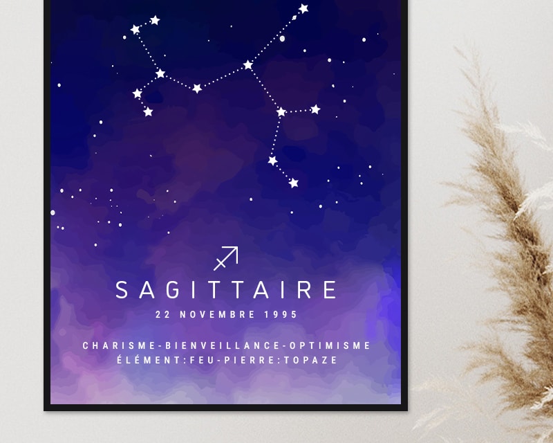 Affiche personnalisée Constellation - Sagittaire