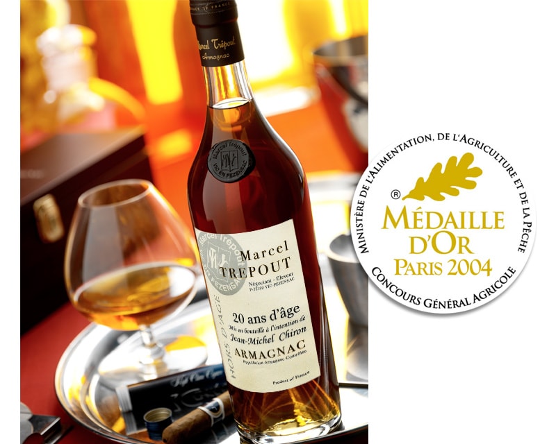 Bouteille d'Armagnac personnalisée 20 ans