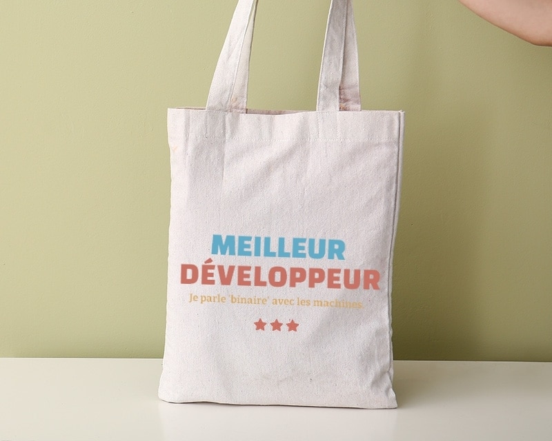 Tote bag personnalisable - Meilleur Développeur