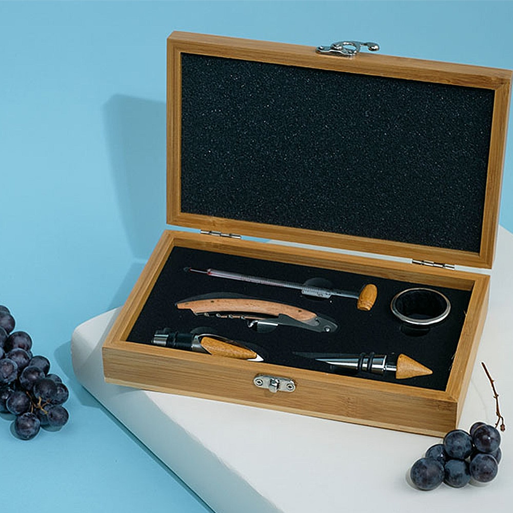 Coffret sommelier personnalisé - 5 accessoires - Papi Renard