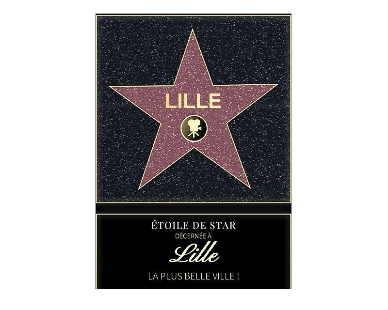 Affiche etoile de star personnalisé Lille