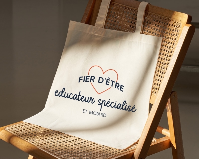 Tote bag personnalisable - Fier d'être educateur spécialisé