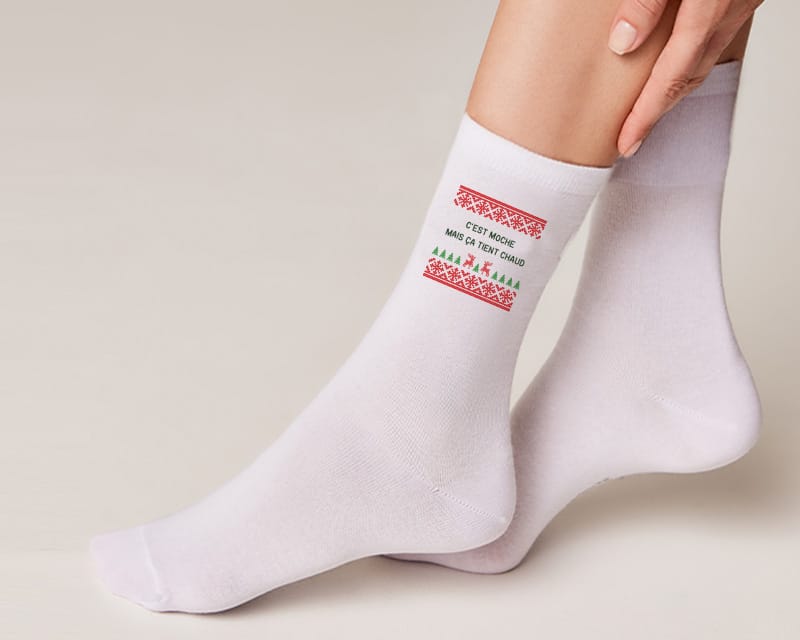 Chaussettes de Noël personnalisées - Message