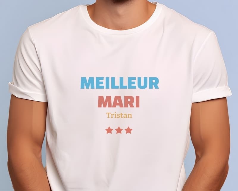 Tee shirt personnalisé homme - Meilleur Mari