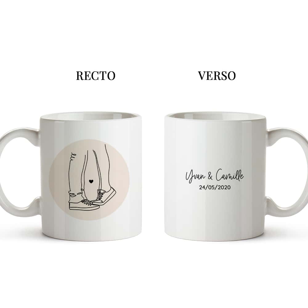 Mug personnalisé - Dessin au trait