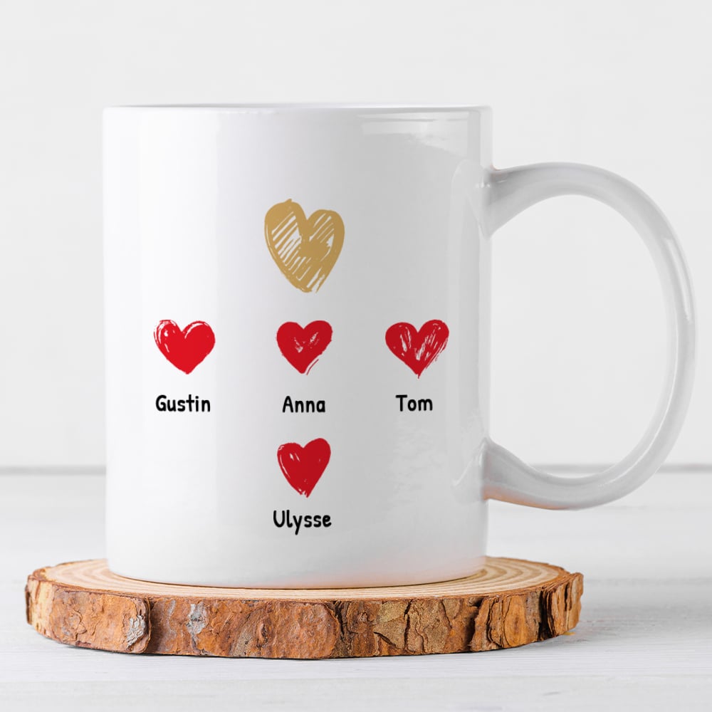 Mug personnalisé - Mamie et ses petits coeurs