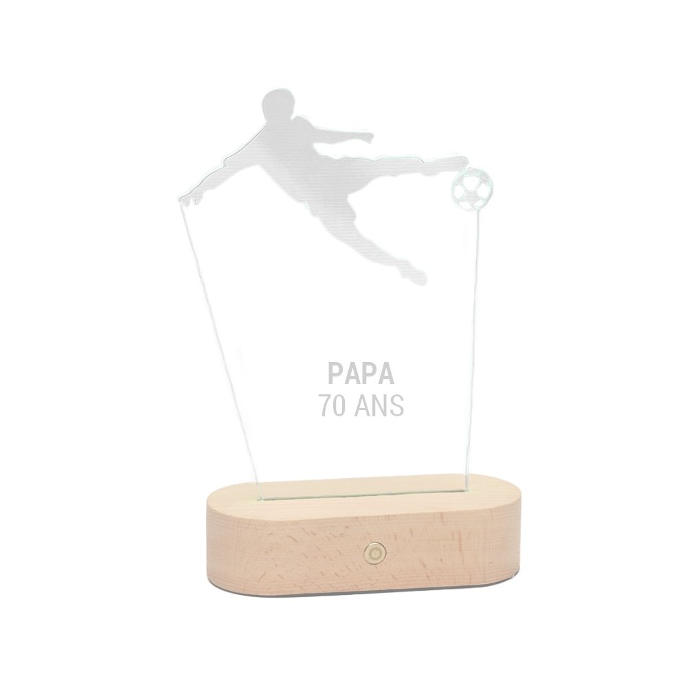 Lampe 3d foot papa 70 ans